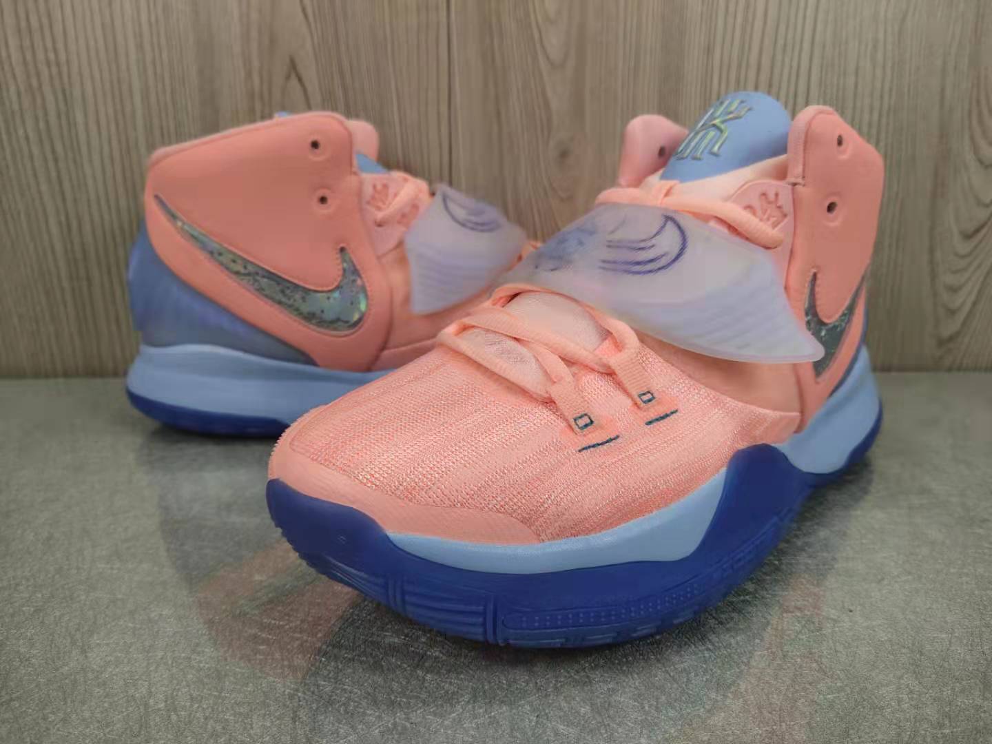 2020 Men Nike Kyrie Irving 6 Pink Blue Shoes - Click Image to Close